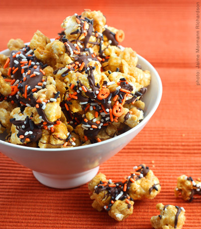 Black and Orange Maple Toffee Popcorn