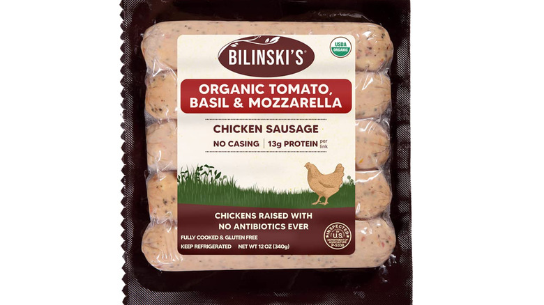 Bilinski's organic mozzarella chicken sausage