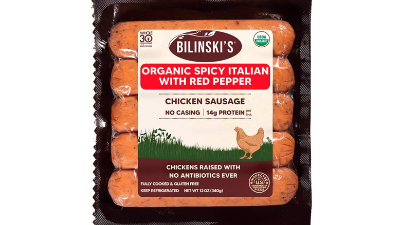 Bilinski's spicy Italian red pepper sausage