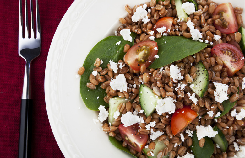 Heirloom Tomato and Avocado Wheat Berry Salad