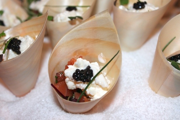 Stracciatella di Burrata con Agroitica Oscietra Caviar and Smoked Salmon