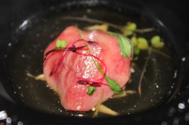 Wagyu Beef, Stone Crab "Shabu Shabu" with Sweet and Sour Broth