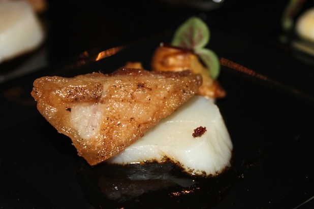 Scallop with Pork Jowl and Sunchoke Pickle