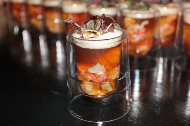 Chilled Shellfish Consommé with Lobster and Kaffir Lime Chantilly