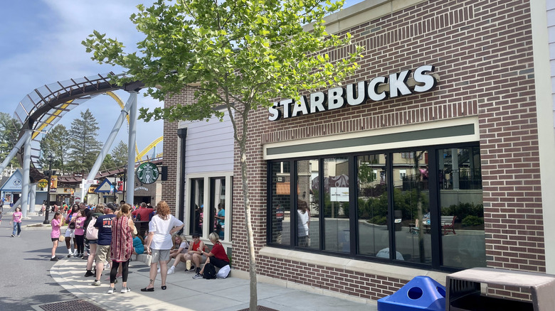 Exterior of Starbucks in park