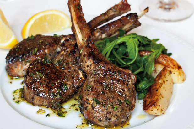 Grilled Lamb Chops with Kokkari Dressing