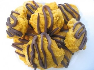 Chocolate-Glazed Pumpkin Cookies 