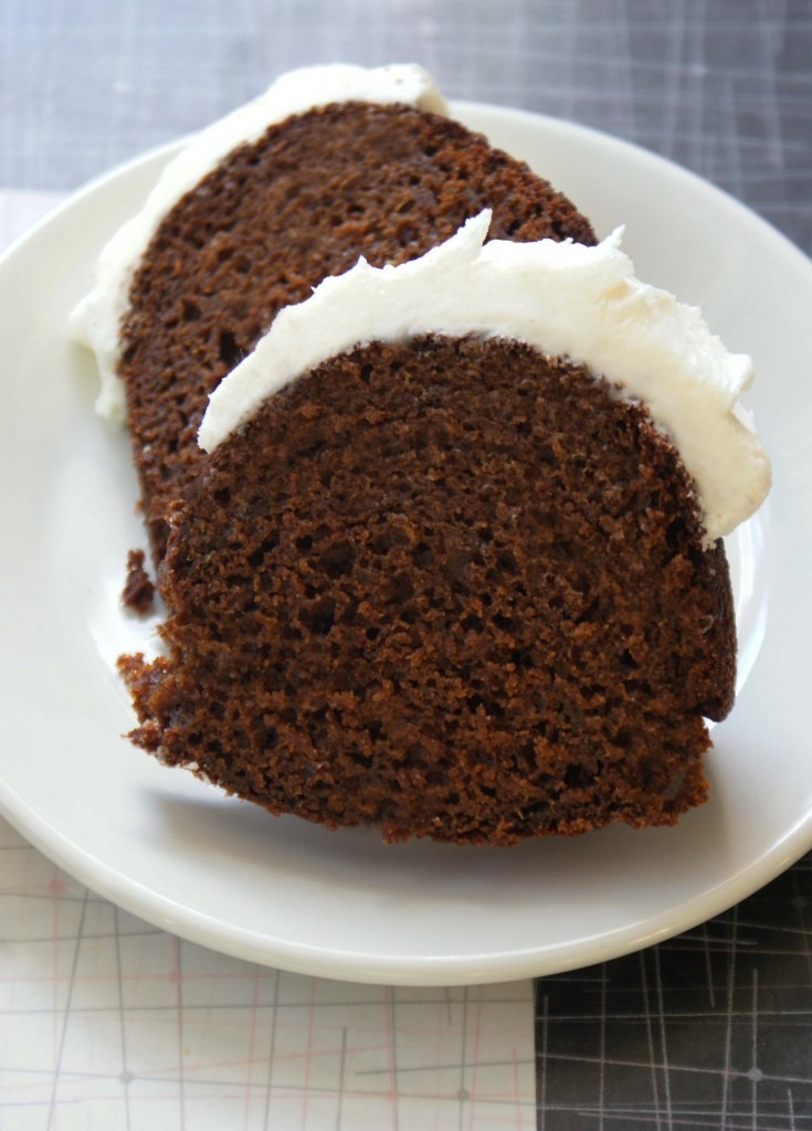 Pumpkin Guinness Gingerbread with Cream Cheese Frosting 