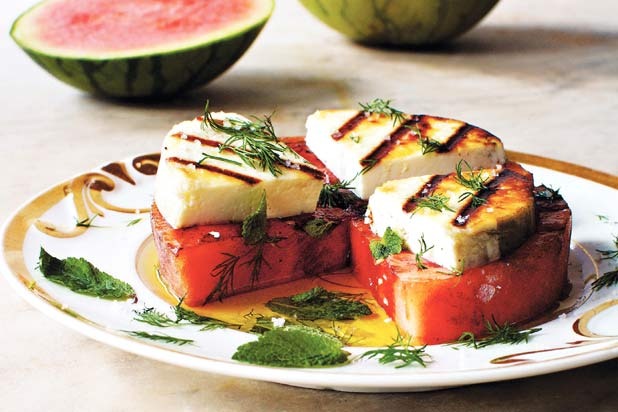 Grilled Watermelon and Manouri