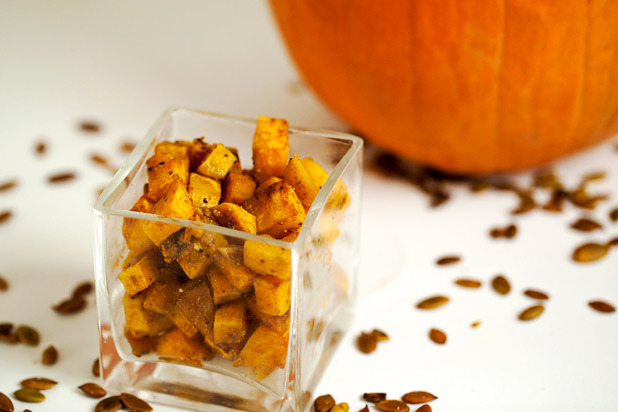 Roasted Pumpkin Croutons Recipe