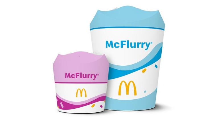 McFlurry new packaging and sizes