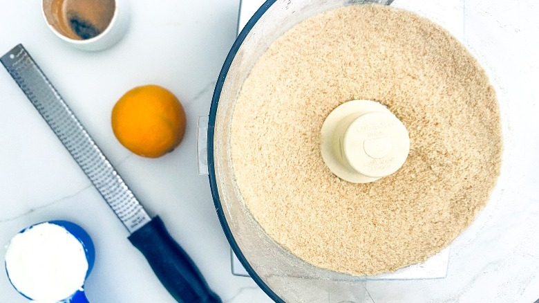 ladyfinger crumbs in food processor