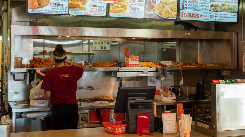 fast food counter