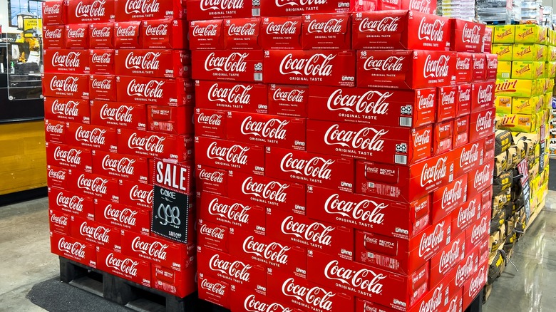 Stack of Coca-Cola cases