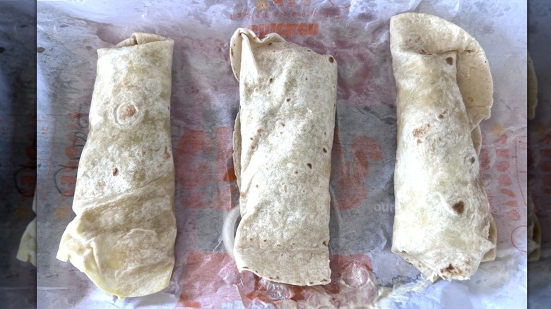 three BK Royal Crispy Wraps