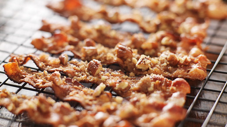 candied bacon with pecans