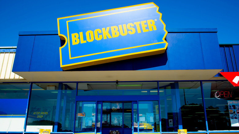 The exterior of a Blockbuster