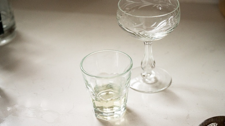 dry vermouth in glass