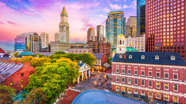 Boston, Massachusetts sunset