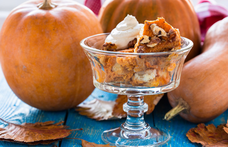 Pumpkin Cranberry Bread Pudding