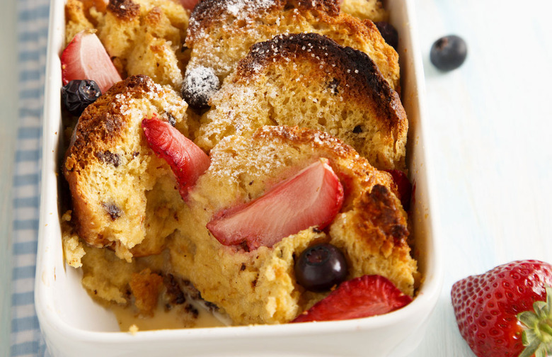 Strawberry Brioche Bread and Butter Pudding