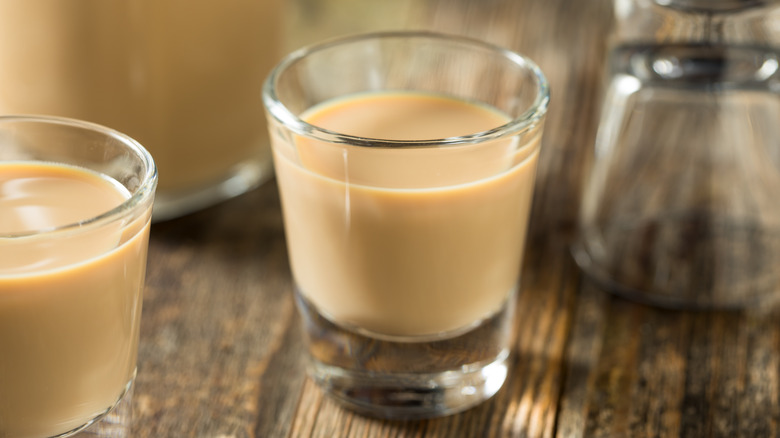 Shot of bourbon cream