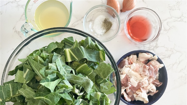 ingredients for collard greens