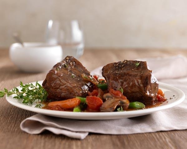 Braised Bison Sirloin Steaks