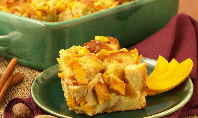 Brandied Mango Bread Pudding