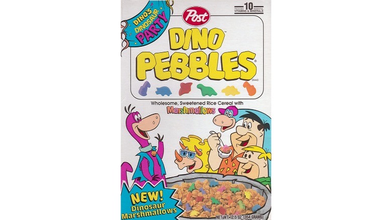 Dino Pebbles cereal box