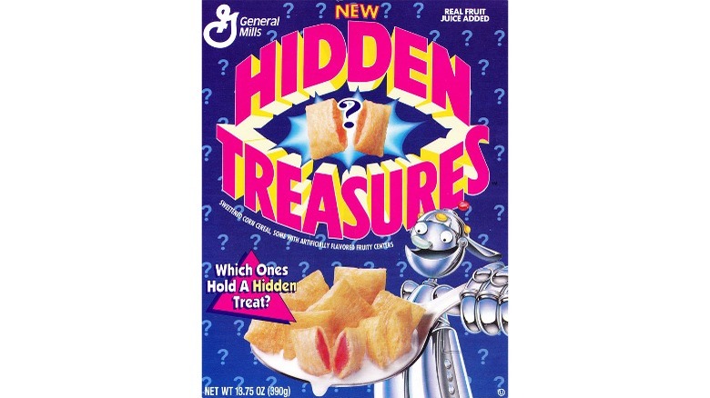 Hidden Treasures cereal box