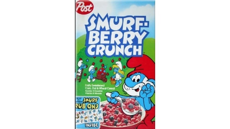 Smurf-Berry Crunch cereal box