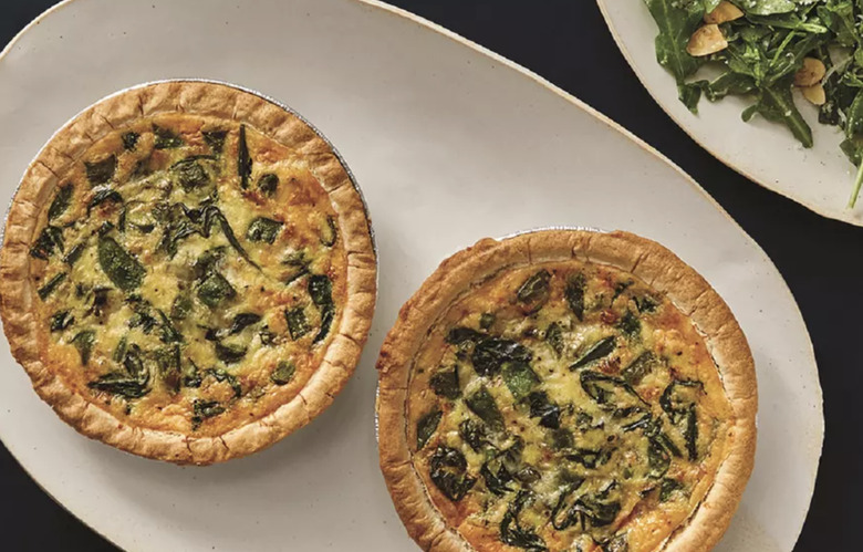 Cheesy Snap Pea & Spinach Quiche