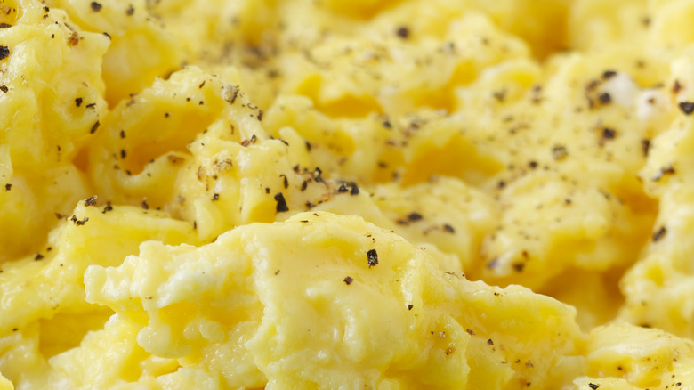 Close-up of scrambled eggs