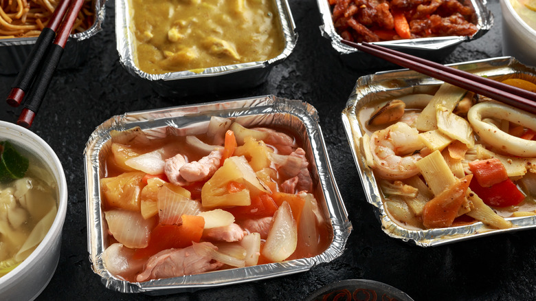 Chinese takeaway in containers