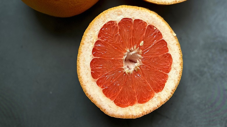 half of a grapefruit