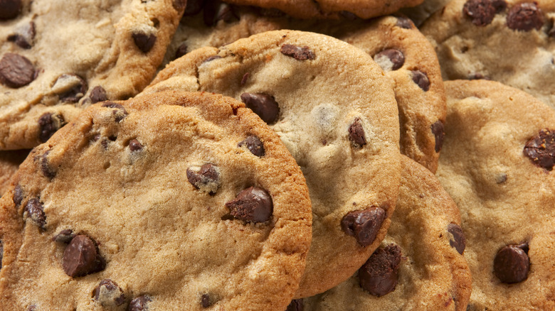 Golden chocolate chip cookies