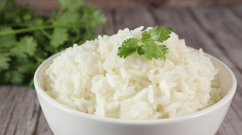 White rice with herbs