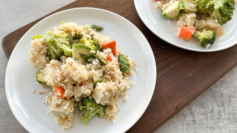 brussels sprouts and tofu bake 