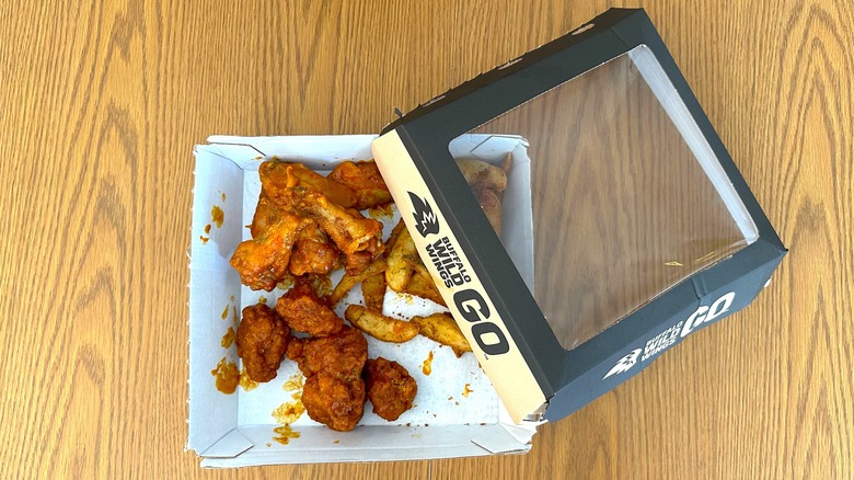 Golden Fire wings and BWW GO box