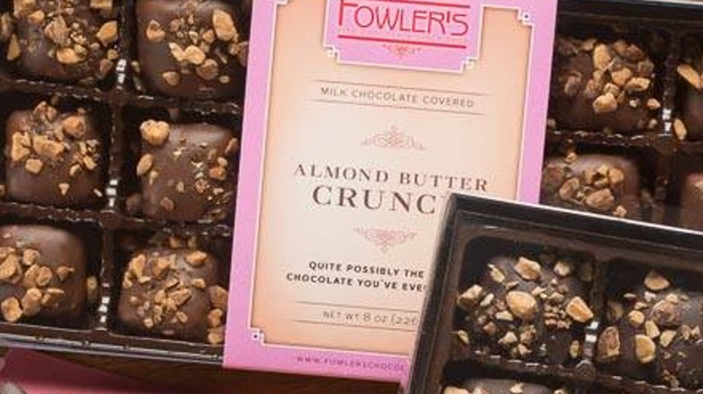 Fowler's Chocolate box of almond butter crunch