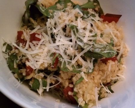 Bulgur Risotto with Swiss Chard