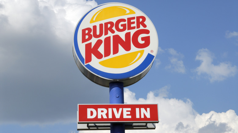 Burger King drive thru sign