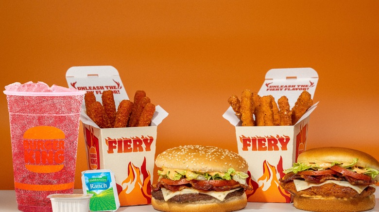 Burger King Fiery Menu items