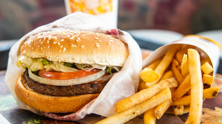 Burger King whopper and fries