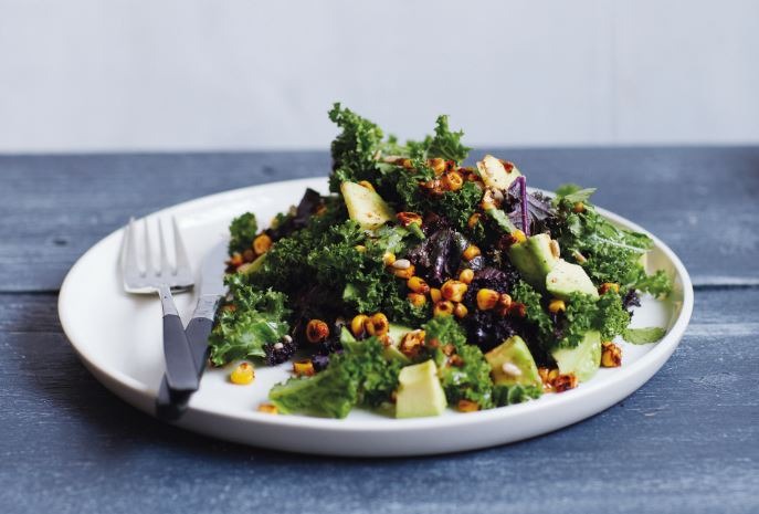 corn and kale