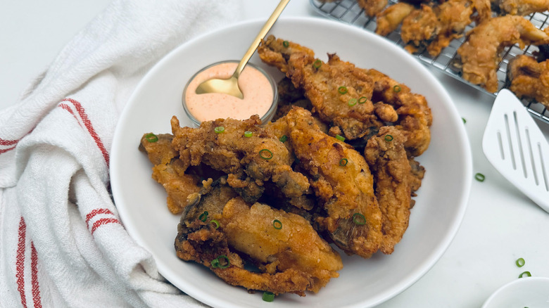 fried mushrooms on plate