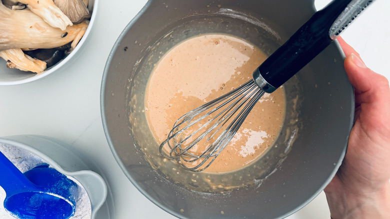 spiced buttermilk batter in bowl