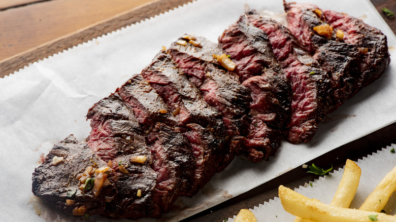 steak with butter sauce 