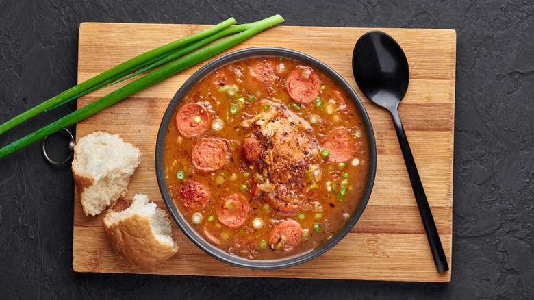 Chicken and sausage gumbo